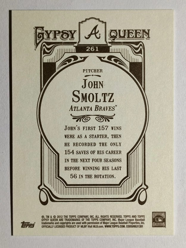2012 Topps Gypsy Queen #261 John Smoltz
