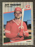 1989 Fleer #173B Jeff Treadway/No target on front