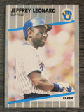 1989 Fleer #190 Jeffrey Leonard