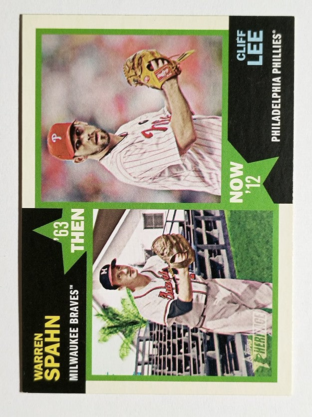 2012 Topps Heritage Then and Now #SL Warren Spahn/Cliff Lee