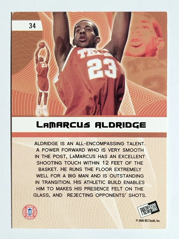 2006 Press Pass #34 LaMarcus Aldridge PP