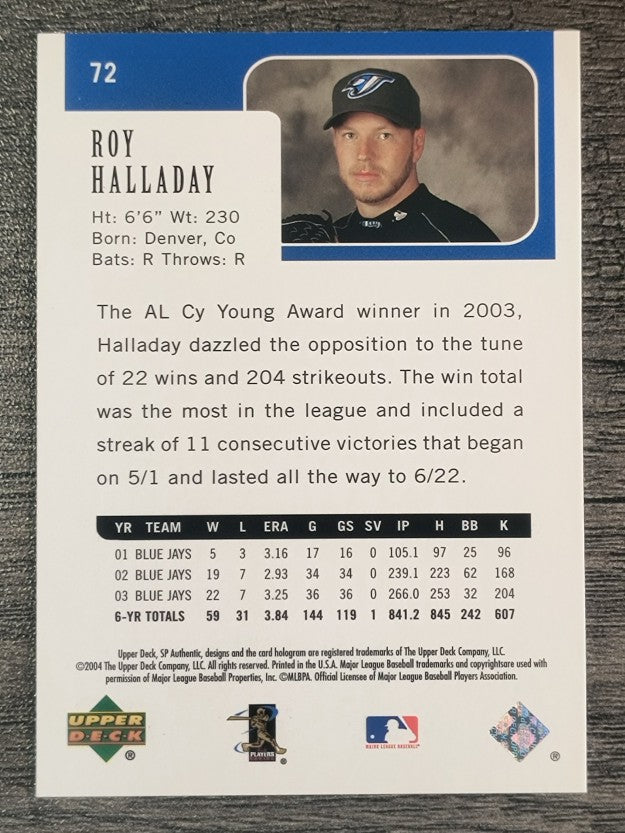 2004 SP Authentic #72 Roy Halladay