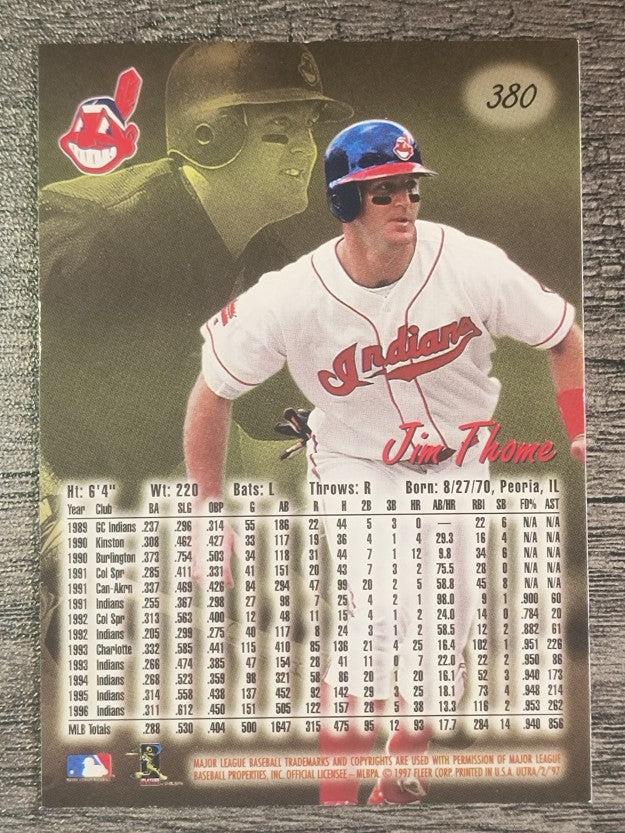 1997 Ultra #380 Jim Thome