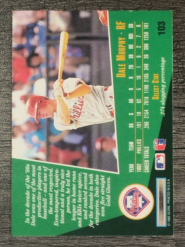 1993 Select #103 Dale Murphy
