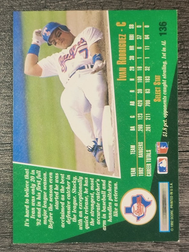 1993 Select #136 Ivan Rodriguez