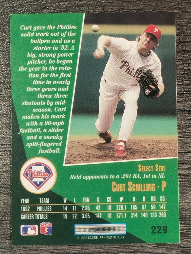 1993 Select #229 Curt Schilling