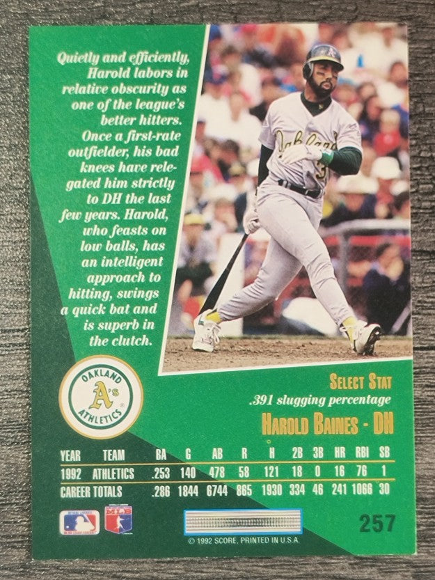 1993 Select #257 Harold Baines