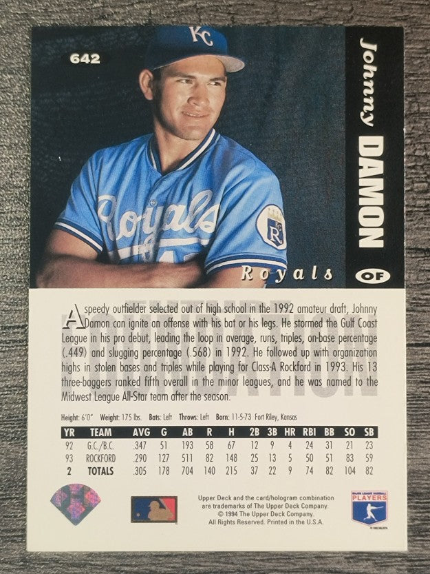 1994 Collector's Choice #642 Johnny Damon
