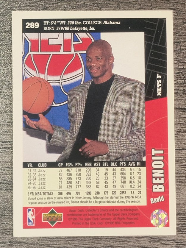 1996-97 Collector's Choice #289 David Benoit