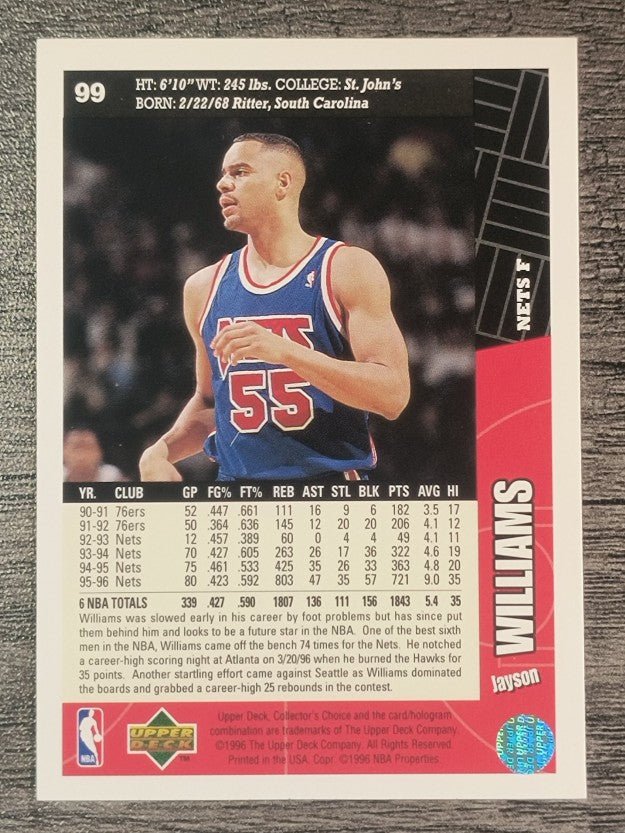 1996-97 Collector's Choice #99 Jayson Williams