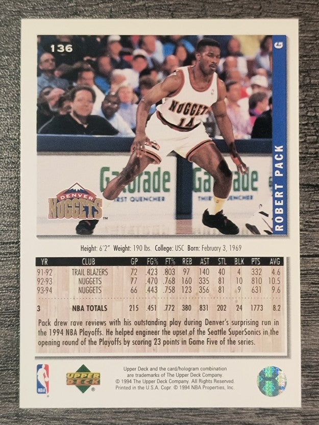 1994-95 Collector's Choice #136 Robert Pack