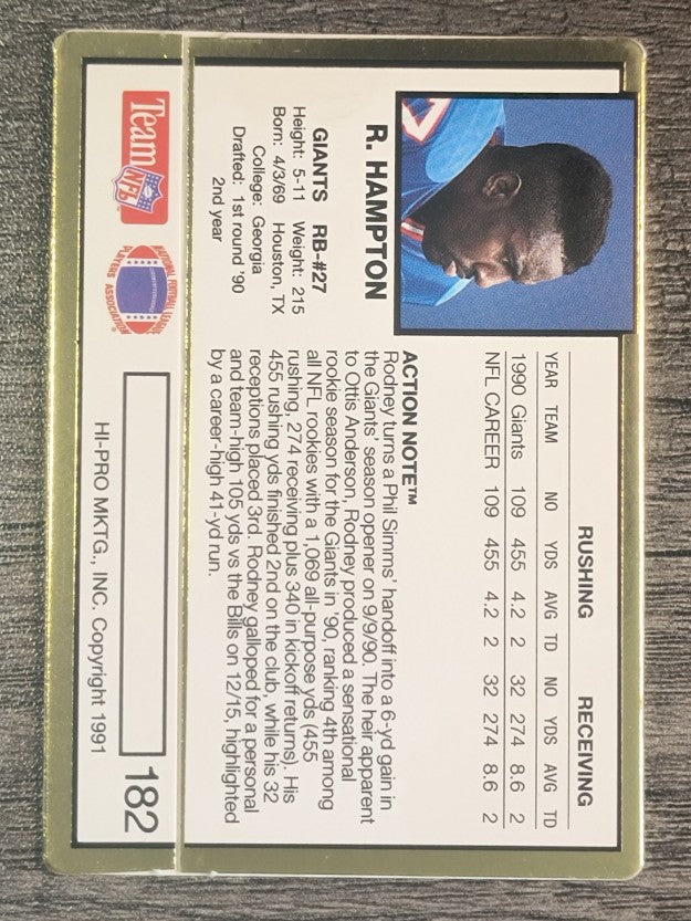 1991 Action Packed #182 Rodney Hampton