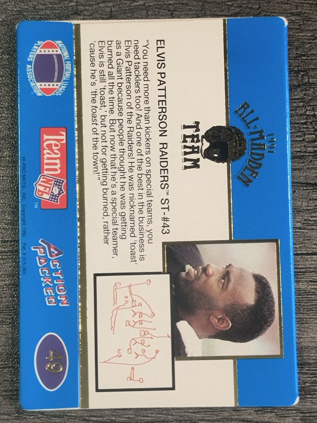 1991 Action Packed All-Madden #49 Elvis Patterson