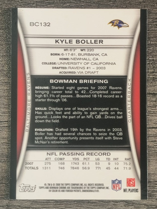 2008 Bowman Chrome #BC132 Kyle Boller