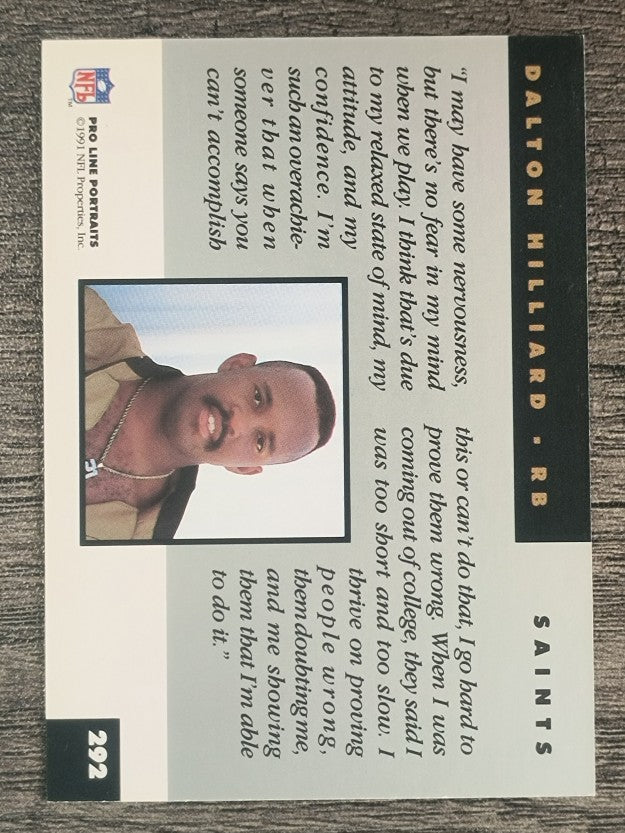 1991 Pro Line Portraits #292 Dalton Hilliard