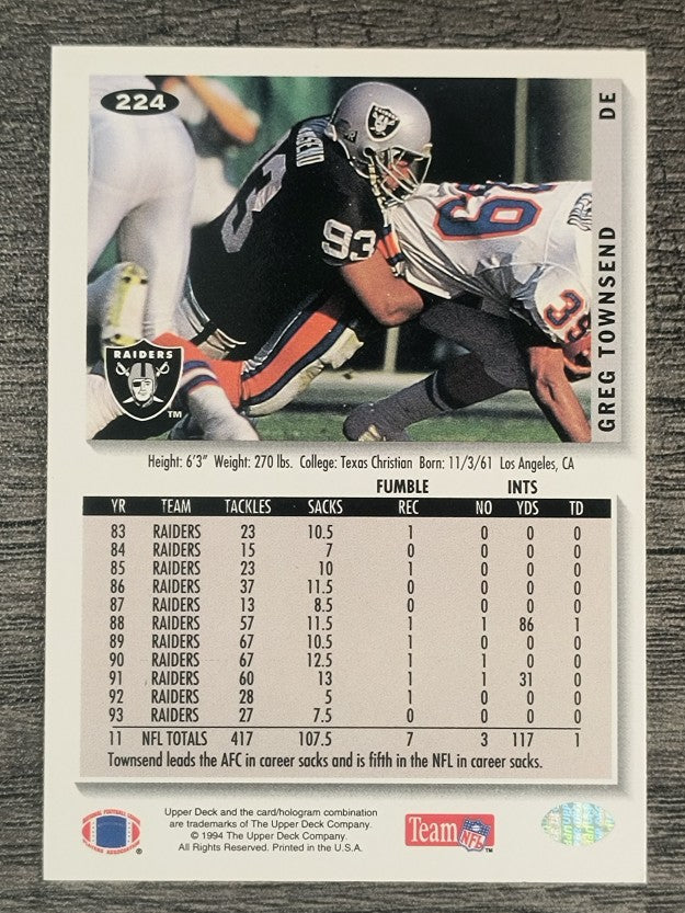 1994 Collector's Choice #224 Greg Townsend