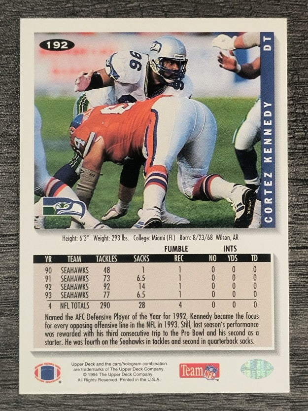 1994 Collector's Choice #192 Cortez Kennedy