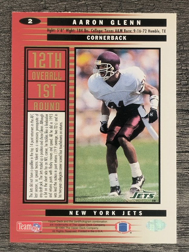 1994 Collector's Choice #2 Aaron Glenn RC