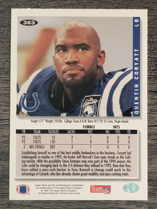 1994 Collector's Choice #363 Quentin Coryatt