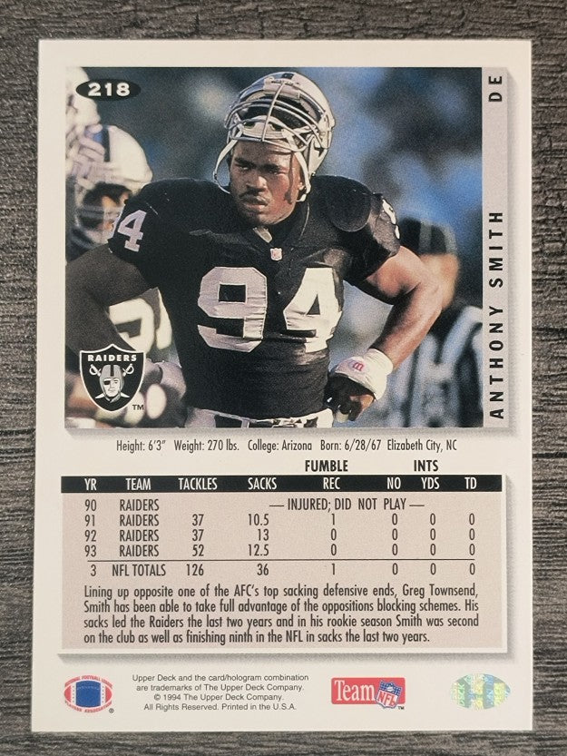1994 Collector's Choice #218 Anthony Smith