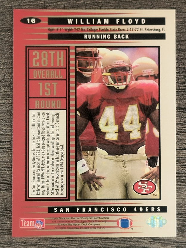 1994 Collector's Choice #16 William Floyd RC