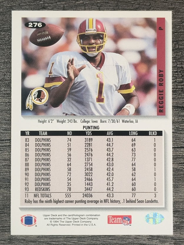 1994 Collector's Choice #276 Reggie Roby