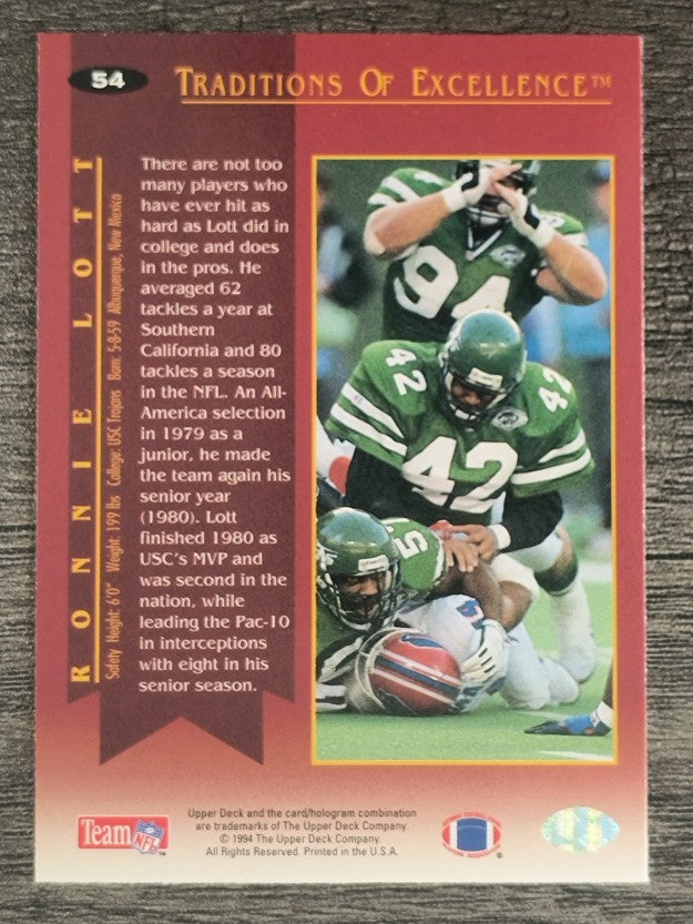 1994 Collector's Choice #54 Ronnie Lott TE