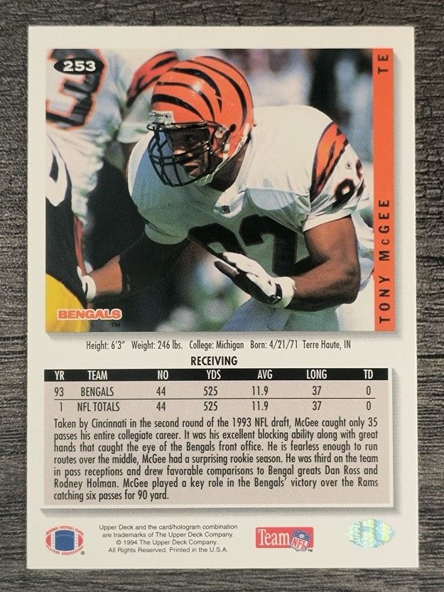 1994 Collector's Choice #253 Tony McGee