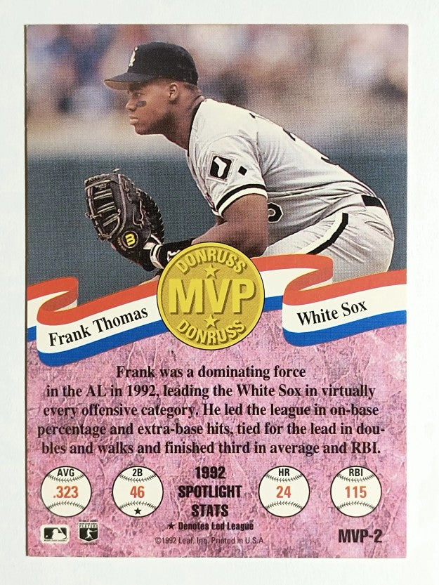 1993 Donruss MVPs #2 Frank Thomas