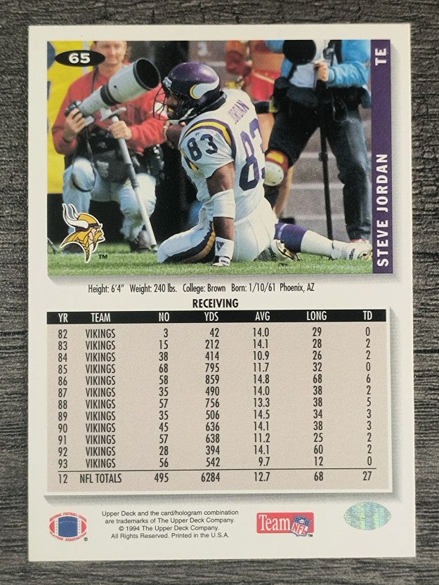 1994 Collector's Choice #65 Steve Jordan
