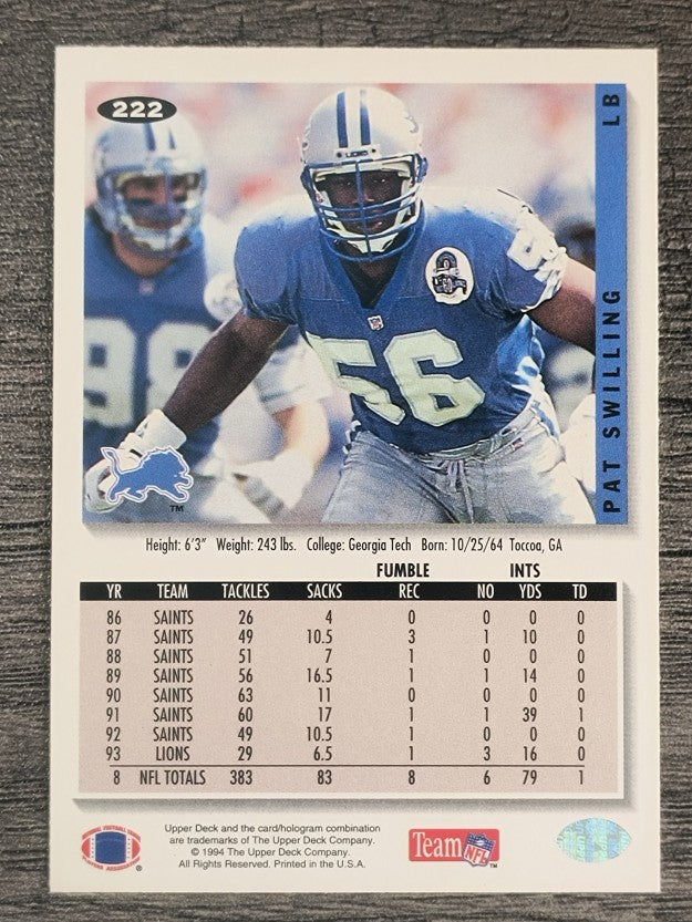1994 Collector's Choice #222 Pat Swilling