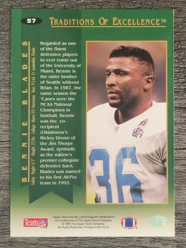 1994 Collector's Choice #57 Bennie Blades