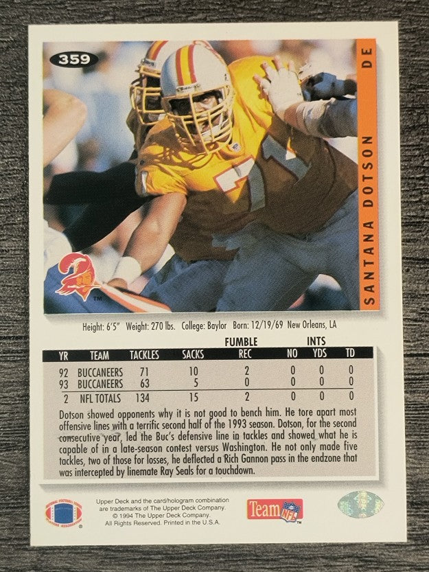 1994 Collector's Choice #359 Santana Dotson
