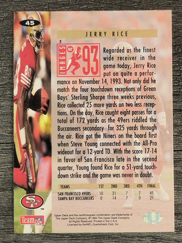 1994 Collector's Choice #45 Jerry Rice I93