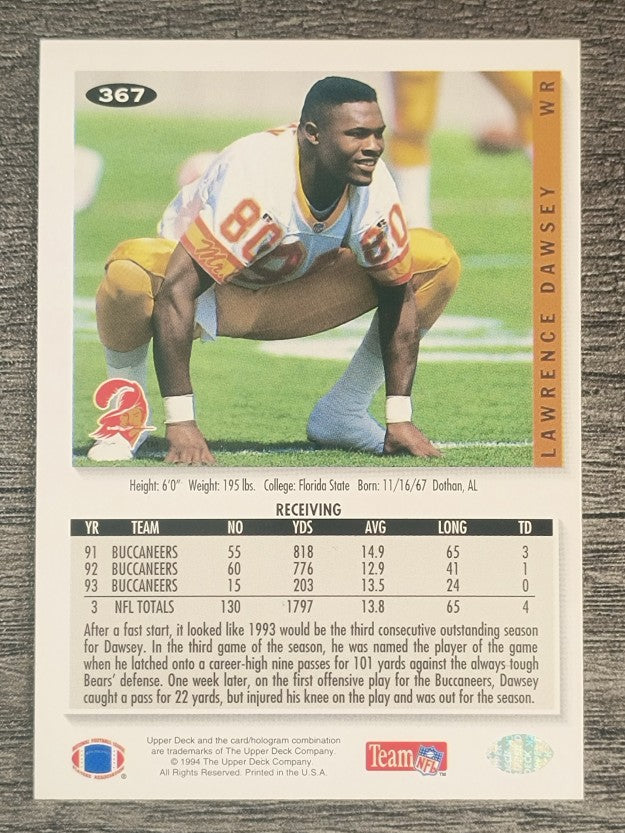 1994 Collector's Choice #367 Lawrence Dawsey