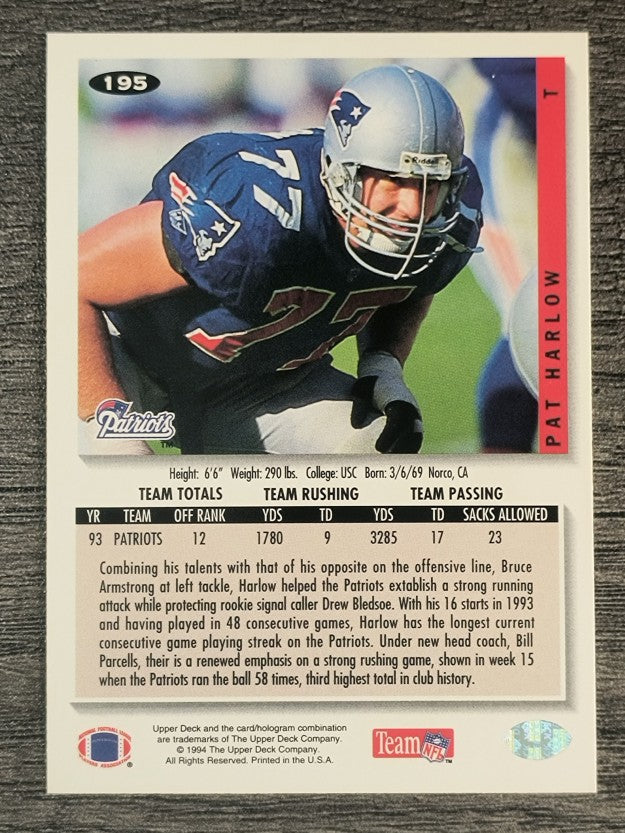 1994 Collector's Choice #195 Pat Harlow