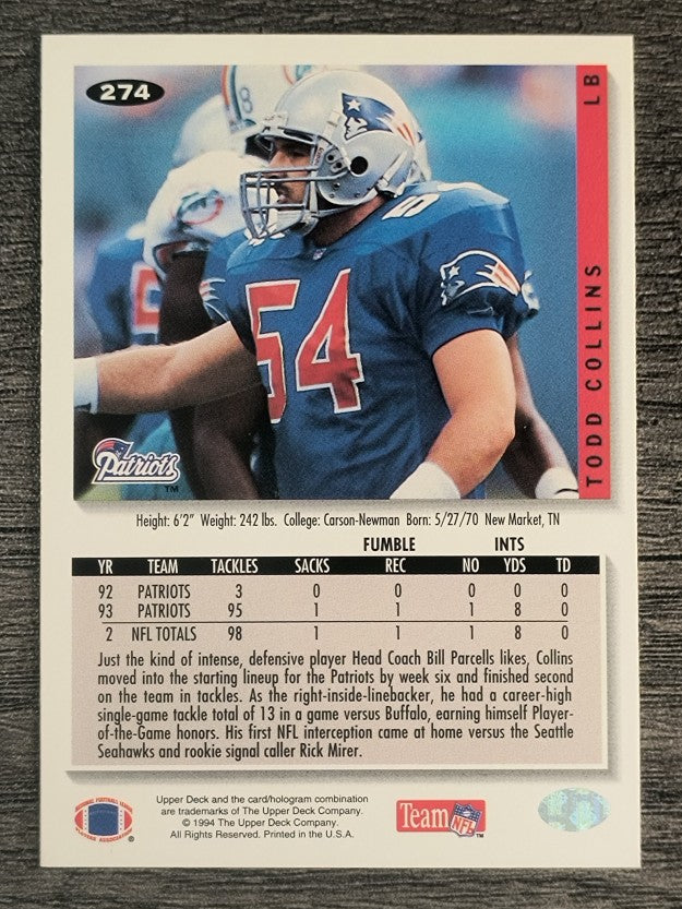 1994 Collector's Choice #274 Todd Collins