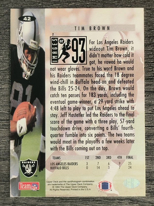 1994 Collector's Choice #42 Tim Brown I93