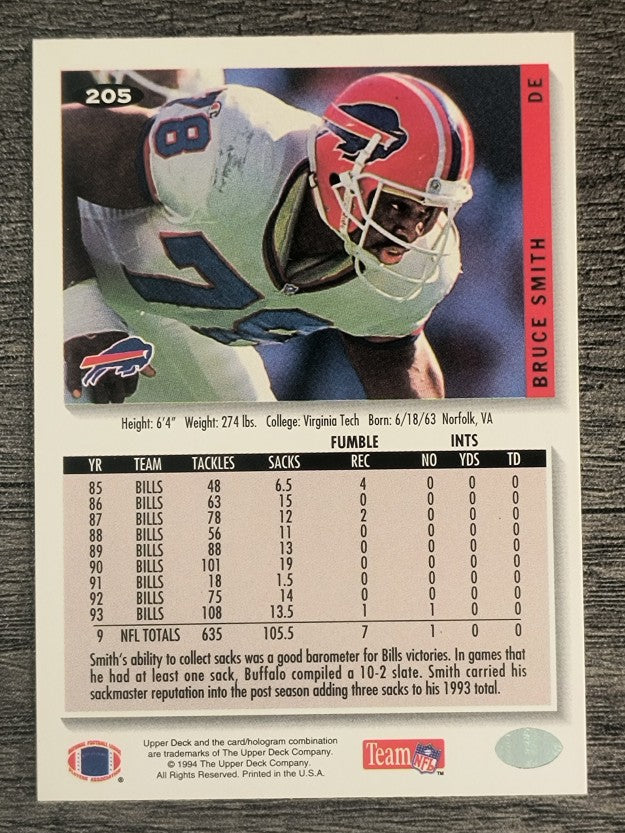 1994 Collector's Choice #205 Bruce Smith