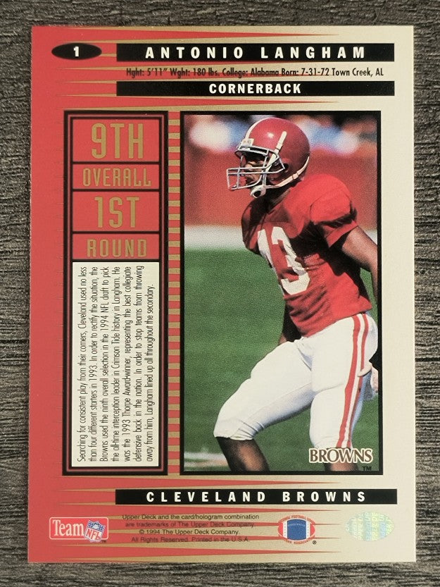 1994 Collector's Choice #1 Antonio Langham RC