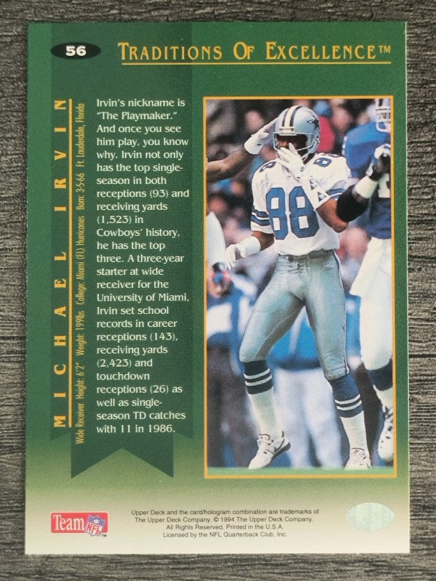 1994 Collector's Choice #56 Michael Irvin TE