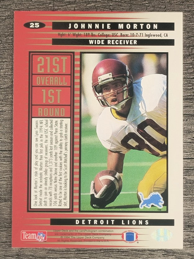 1994 Collector's Choice #25 Johnnie Morton RC