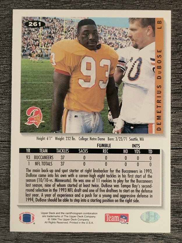 1994 Collector's Choice #261 Demetrius DuBose