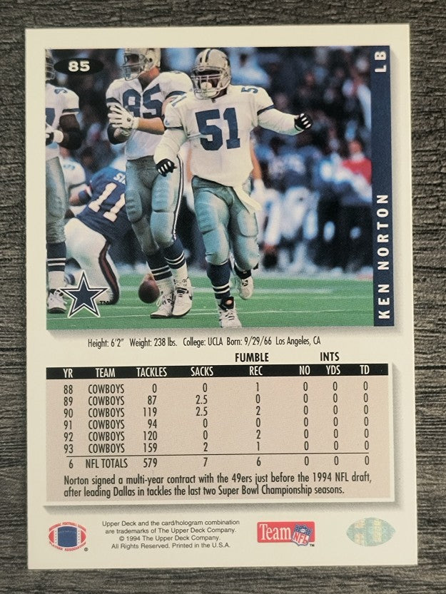 1994 Collector's Choice #85 Ken Norton Jr.