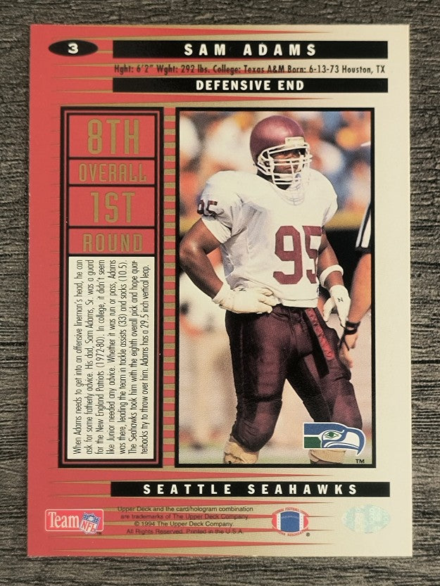 1994 Collector's Choice #3 Sam Adams RC