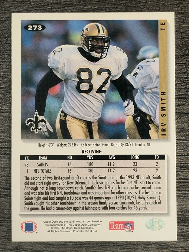 1994 Collector's Choice #273 Irv Smith