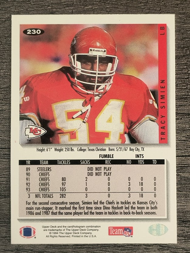 1994 Collector's Choice #230 Tracy Simien