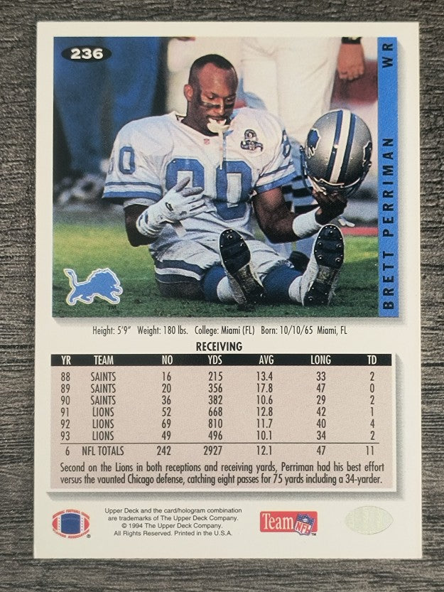 1994 Collector's Choice #236 Brett Perriman