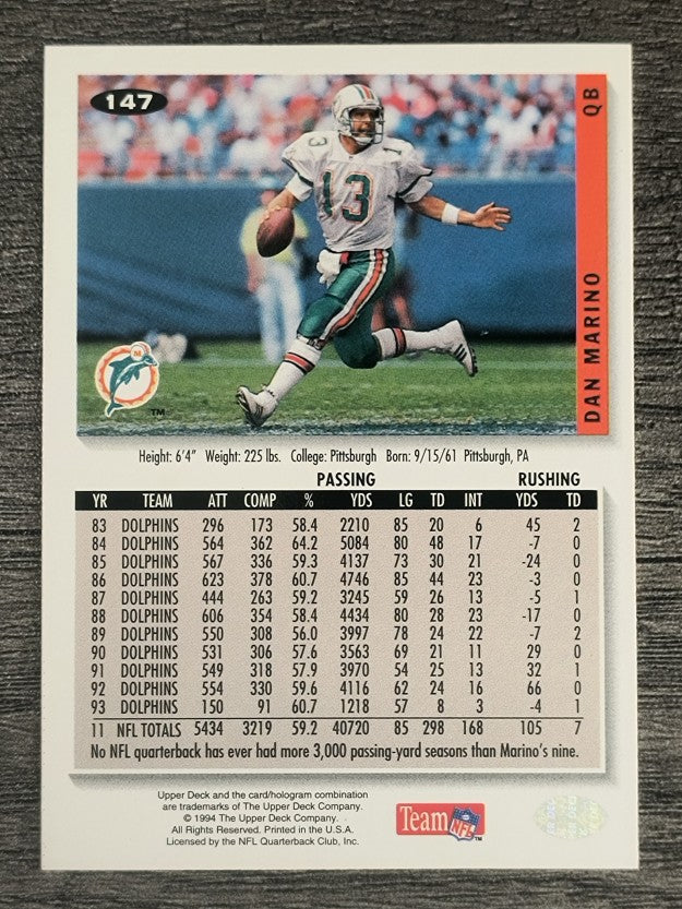 1994 Collector's Choice #147 Dan Marino