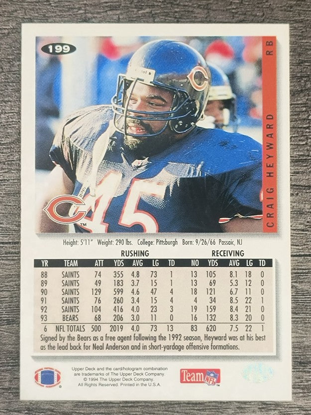 1994 Collector's Choice #199 Craig Heyward